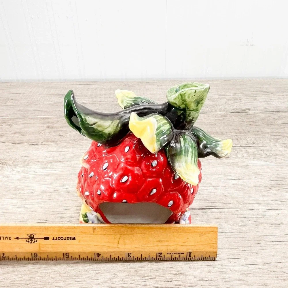 Ceramic Strawberry Sponge Holder - Vintage Strawberry Farmhouse Decor‎